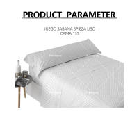 Juego de cama de tres piezas, funda de colchón, textil para el hogar, delicado y suave, agradable para la piel, color sólido, adecuado para sala de estar, dormitorio. - details 1