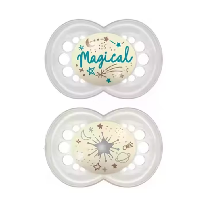 Mam Original Night Chupete Silicona Gris 2U 6M+ - 1