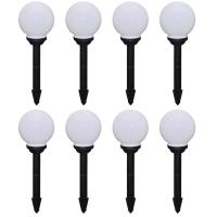 vidaXL Lámparas de jardín para camino 8 uds con pica de tierra 15 cm - details 0