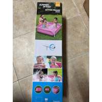 Piscina infantil SOLMAR para mascotas y niños 122x122x30,5 cm rosa | Tubular fácil montaje y desmontable - details 2