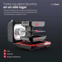 Freidora sin Aceite 7L, 1700W, Freidora de Aire,18 Funciones, 8 Dispositivos en 1, Panel Led Táctil, Modo Manual. Doble uso: con Cesta o Plancha Grill. Tamaño Familiar .Sin BPA. Foodie Fryer .Cloen. - details 1