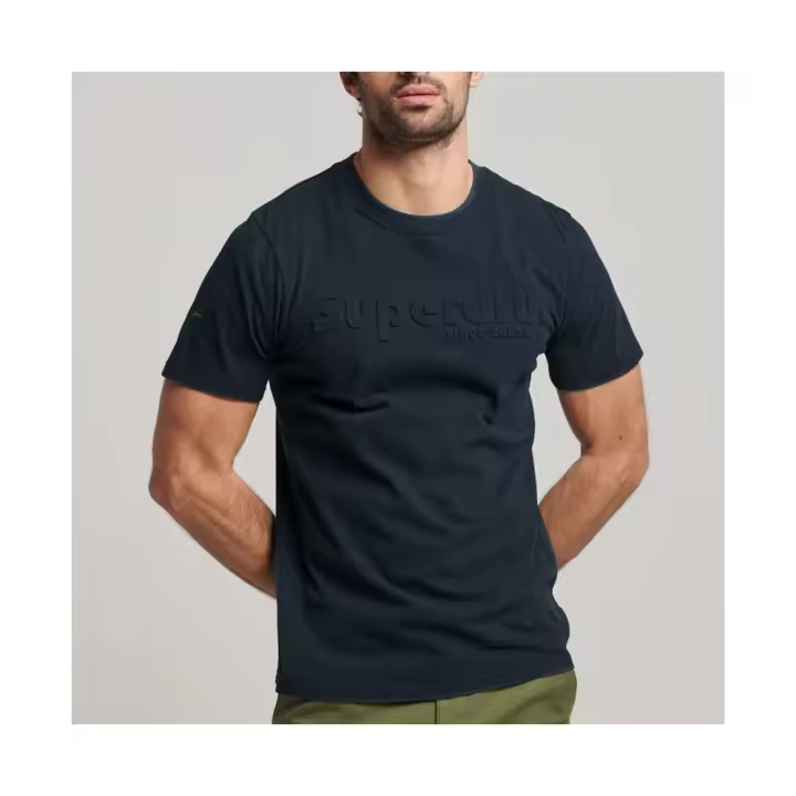 Camiseta de Manga Corta Vintage Terrain EMB, Marca Superdry, Color Azul Marino, Talla XL, Para Hombre - 1