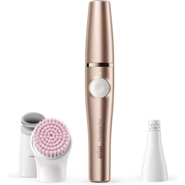 Braun Facespa Pro Depiladora Facial Mujer Todo en 1 con Cepillo de Limpieza - Base de Carga - Funda Portátil - 1