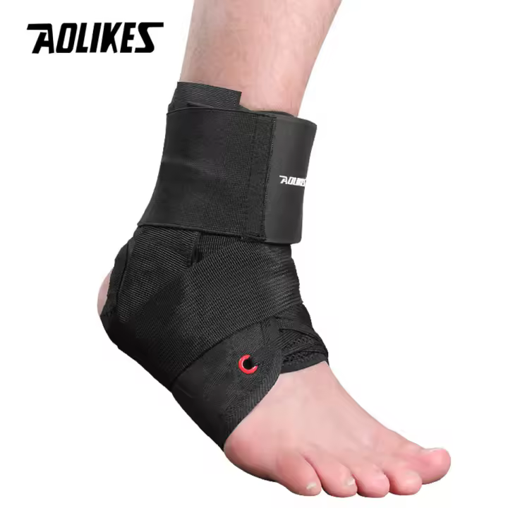 AOLIKES Soporte De Tobillo 1PCS Estabilizador De Tobillo Deportivo Con Cordones Ajustables Para Pie Espravado Manguito De Compresión - 1