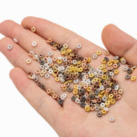 500pcs De 4mm Perlas Espaciadoras De Flor Para Hacer Joyas Pulseras Collares Suministros De Manualidades Accesorios De Metalurgia - details 5