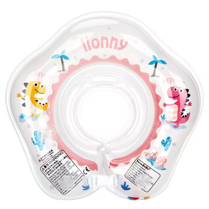 Anillo de natación para bebé Lionny, anillo de natación inflable transparente de grosor medio para niños recién nacidos con dibujos animados - 1