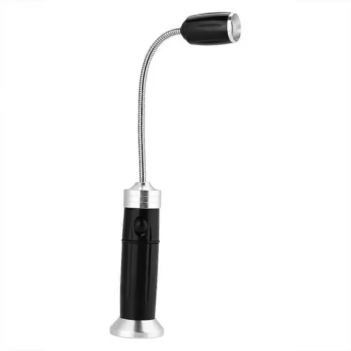 Portátil LED indoor flexible ajustable Antorcha Luz DE LA Lámpara de trabajo con base magnética Negro - 1