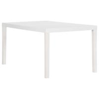 vidaXL Mesa de jardín PP blanco 150x90x72 cm - details 3