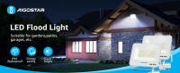 Aigostar Foco LED Exterior 20w, 1650LM Foco Proyector LED, IP65 Impermeable Luz de Seguridad, Natural 4000K Luces led exterior, Para Jardín, Patio, Garaje, Paquete de 2 - details 0