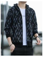 Nueva Chaqueta De Suéter Para Hombres 2024 De Alta Calidad Y Gruesa Para Otoño E Invierno Abrigo Cardigan Tejido Casual Cierre De Cremallera Estilo V Sin Capucha - details 7