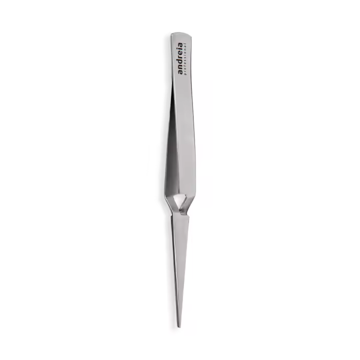 Andreia Professional 4.5” Cross Tweezer Pinzas Pincher Rectas para Uñas de Gel o Acrílico - Pinzas de Acero Inoxidable para Curvas en C - 1