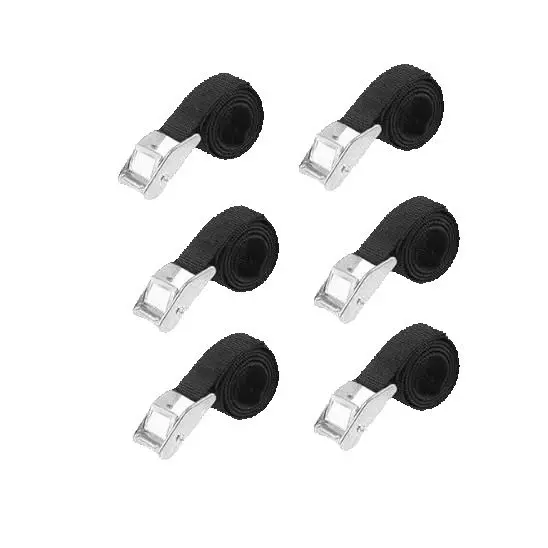 Cinchas Amarre AmazonBasics Pack de 6 - Profesionales con Cierre de Apriete - Carga Máxima 150Kg - 1