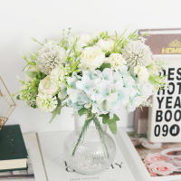 Ligera Y Económica Bouquet De Flores Artificiales De Seda Hydrangea Peony Para Decoración De Navidad En Casa Fiesta De Boda Accesorios DIY Para Jardín - details 5