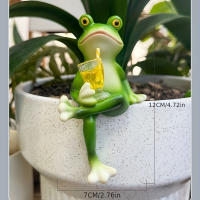 1/3pcs Pequeños Decoraciones De Rana Creativa Para Borde De Maceta Figuras De Rana Sentada Acostada Y Stando Para Jardín Y Decoración Del Hogar - details 8