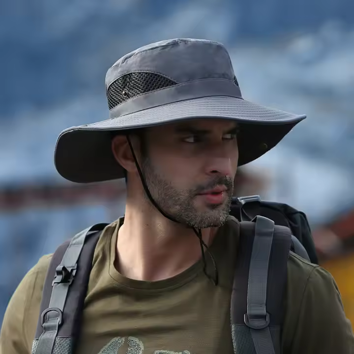 Gorro De Pesca Para Hombres Protección Solar Anti-UV Sombrero De Panamá Para Exteriores Gorro De Búho Para Mujeres Casual - 1