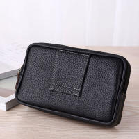 Bolsa De Cintura Multi-Función Mini Para Hombre En Cuero PU Con Cierre De Doble Zipper Bolso De Mano Casual Para Teléfono Y Tarjetas 2023 - details 3