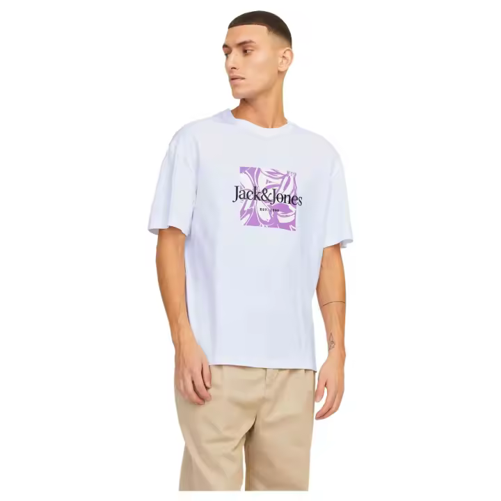Camiseta de Manga Corta Jack&Jones Lafayette para hombre en color blanco - 1