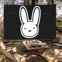 Bandera Colgante De Polyester Con Patrón Creativo De Bad Bunny Bandera Impresa Para Manualidades Y Decoración Del Hogar Tamaño Variado - details 4