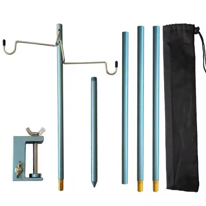 WESTTUNE Soporte De Lámpara Portátil Para Camping 4 Secciones Hecho De Aluminio Desmontable Soporte Plegable Para Luz Exterior - 1