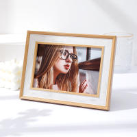 Marco De Fotos Plástico En Color Marrón Y Blanco Para Decoración De La Mesa Estilo Moderno Sin Marco De Imagen Incluido - details 3