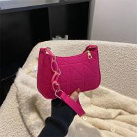 Bolso De Hombro De Color Sólido Para Mujer Y Niñas Bolso De Mano De Moda Bolsa De Armazón Bolsa De PU De Mujer - details 7