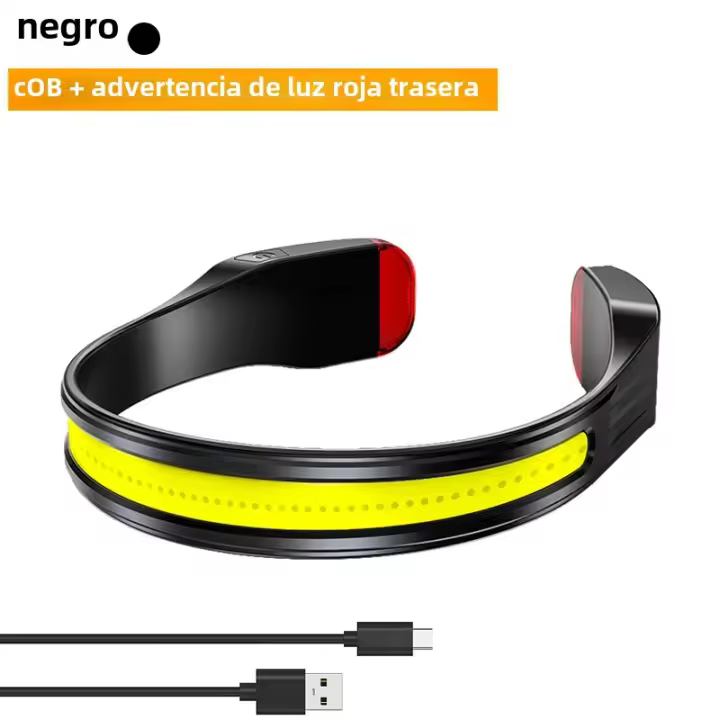 Linterna Frontal LED Recargable Para Lectura Luz De Cuello Impermeable Super Brillante COB Luz De Campamento Para Paseos Y Senderismo - 1