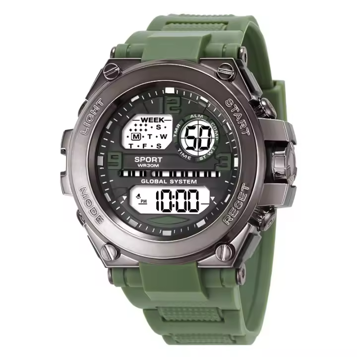 Reloj Deportivo Militar Para Hombre YIKAZE Multifuncional Con Alarma Cronómetro Resistente Al Agua 3Bar Reloj Digital De Pulsera Electrónica - 1