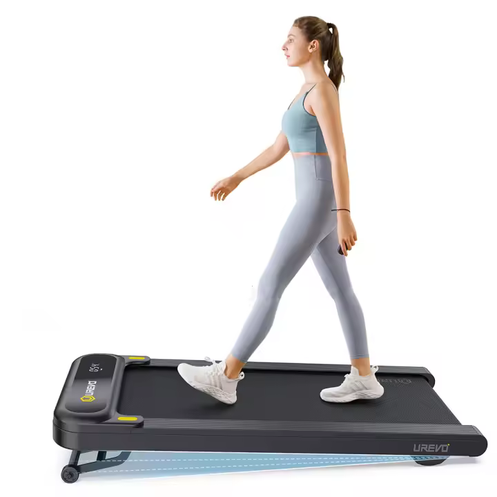 Cinta de correr UREVO E3S con inclinación, motor silencioso de 2.25 HP, pantalla LED, control remoto, velocidad de 0.9-6.4 km/h, capacidad de peso de 265 libras/120 kg. - 1