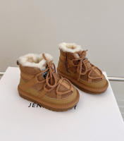 Botas De Nieve Para Niños 2024 Nuevas De Invierno Cuero Genuino Con Piel Suave Calientes Antideslizantes Moda Zapatos Para Bebés Niños Y Niñas 1-6 Años - details 4