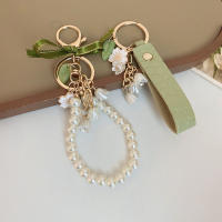 Llavero De Cuero Con Flor De Valldemossa Para Mujer Moda Coreana Dulce Llaveros Verdes Fairycore Accesorios Nuevos 2024 - details 8