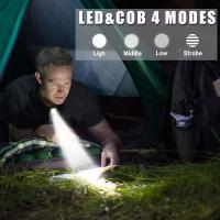 Linterna LED COB Mini De Llave EDC Recargable USB Para Pesca Senderismo Reparación Distancia De Iluminación < 50 M Material ABS - details 2