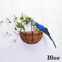 Decoración Creativa Y Artesanal De Papagayo Animal Para Jardín Miniatura Pajaro De Tela Con Plumas Para Adorno Del Césped Tamaño 25/35cm - details 8