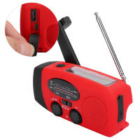 Radio De Manivela Con Carga Solar Y Luz LED Generador De Electricidad Para Emergencias Radio Portátil Con Altavoz Integrado - details 3