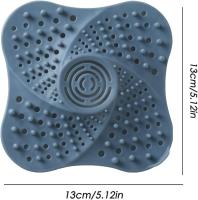 2 piezas de drenaje de ducha, drenaje de silicona, cubiertas de drenaje de ducha, drenaje de ducha, tapón de fregadero con ventosas, para cocina, bañera y baño - details 0