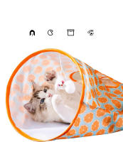 Túnel Plegable Para Gatos Juguete Interactivo Bolsa De Perforación Con Ratoncillo Y Ruido De Papel Juego De Diversion Para Gatos - details 10