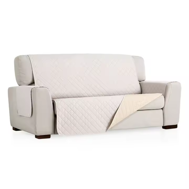 Salvasofá Couch Cover Reversíble Sofá 3 Plazas XL, Marfíl / Beige. MAXIFUNDAS FUNDAS DE SOFA & CHAISE LONGUE - 1