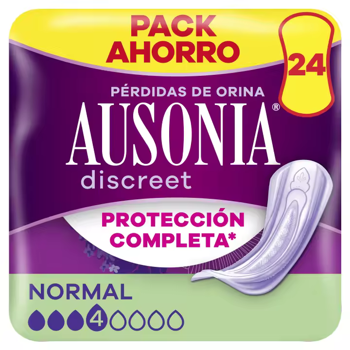 Ausonia Discreet Compresas Para Pérdidas De Orina Para Mujer Normal, 24 Unidades Protección Completa*. Discreción Increíble - 1