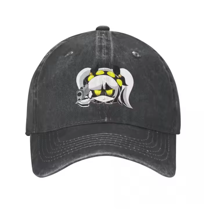 Gorro De Béisbol Unisex Kawaii Asesino Estilo Desgastado De Algodón Protección Solar Para Exteriores Tamaño Único Ajustable - 1