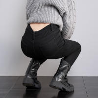 Nuevas Jeans Térmicas Para Mujer Invierno Con Forro De Plush Cálidos Y Elásticos Skinny Denim Gruesos Para Estudiantes Trousers De Madre Con Fur - details 18