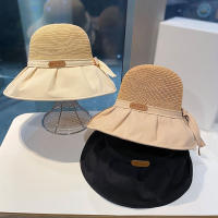 Gorro De Lata Para Mujer Protección UV Sombrero De Paseo Playa Exterior Con Cordones Estilo Panama Para Verano - details 5