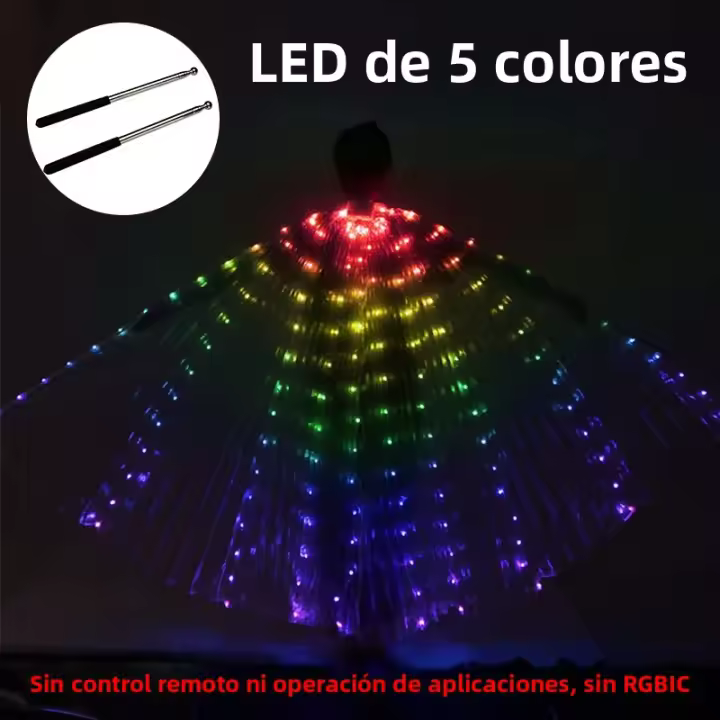 Alas LED RGB IC Con Control Remoto Inteligente Para Danza Del Vientre Traje De Mariposa Fluorescente Colorido Para Adultos Disfraz De Halloween - 1
