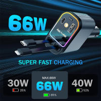 Cargador De Coche Retráctil 4 En 1 Con Cable USB C Y Lightning Starlight Para Automóviles Carga Rápida Para iPhone Y Samsung - details 3