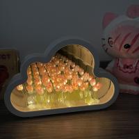 Lámpara De Noche Creativa Tulipán Nube Mar De Flores Luz Atmosfera Transparente Regalo Para Amantes Del Qixi Decoración De Escritorio - details 13