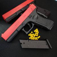 Pistola De Juguete Con Laser G17 Manual Carga De Bala Suave Para Niños Y Adultos Regalo De Cumpleaños Juego De Tiro Al Aire Libre - details 1