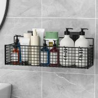 Cesta De Almacenamiento Rustica Para Pared Organizador De Baño Sin Perforar Estante Para Mesa De Baño No Tóxico Sin Batería Requerida - details 2
