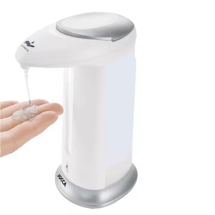 Dispensador Jocca de jabón automático compatible con todo tipo de jabón, gel hidroalcohólico o lavavajillas. Funciona con sensor infrarrojo para controlar la salida del jabón. - 1