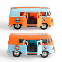 Modelo De Coche De Aluminio Diecast 1:36 Volkswagen T1 Samba Transporter Van Azul Para Niños Juguete Educativo a Escala - details 4