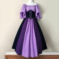Medieval Clothing Women's Short Sleeve Gothic Dresses Retro Party Dresses Prom Dress - details 3