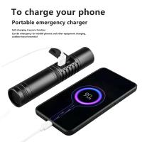 Linterna Táctica De Aluminio Con Luz LED Alta Potencia Y Recarga Tipo-C Zoomable Resistente Al Agua Para Exterior Y Emergencias - details 7