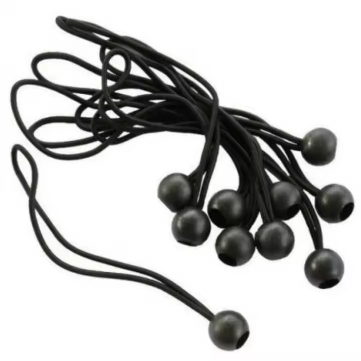 Tensores elasticos para lonas 12 Piezas Tensor Elastico Goma pelotas de lona Cordones para Banner Lonas Pabellones Tensor Tienda de Campaña Bungee Ball Bola - 1